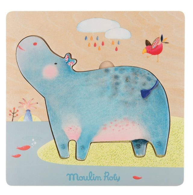 Hippo Jigsaw Puzzle - Moulin Roty