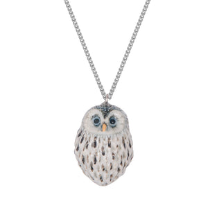 Owl Necklace - this baby owl necklace is made from porcelain and delicately hand painted. A beautiful gift for owl lovers.