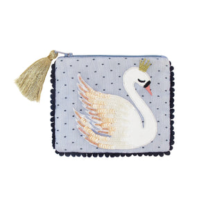 Swan Purse - Sequins and Beads Secret Garden Collection