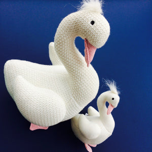 Swan Soft Toy - Large Knitted