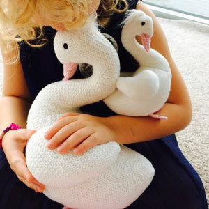 Swan Soft Toy - Large Knitted