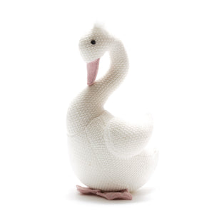 Swan Soft Toy - Large Knitted