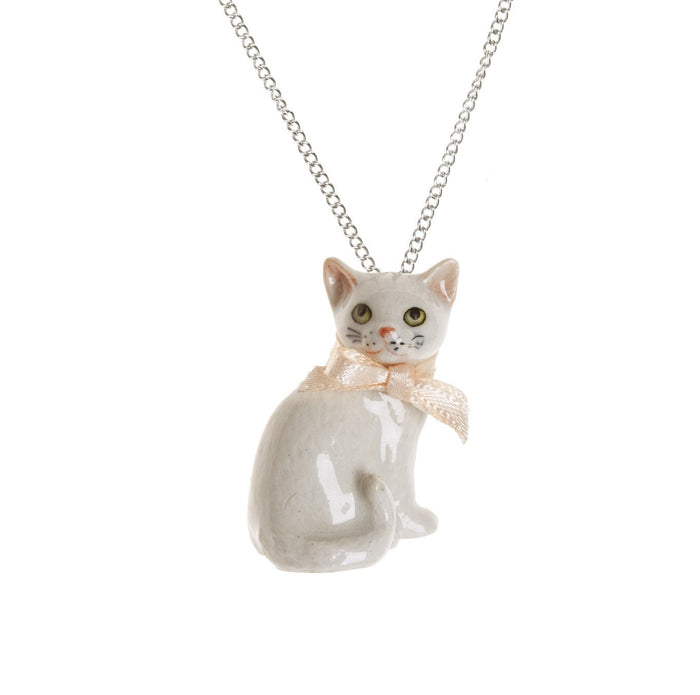 White Cat Necklace